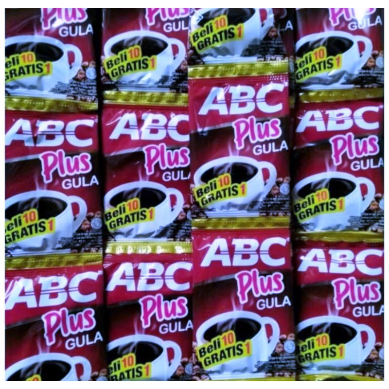 

KOPI ABC PLUS GULA 18gr 1 renceng 10 sachet