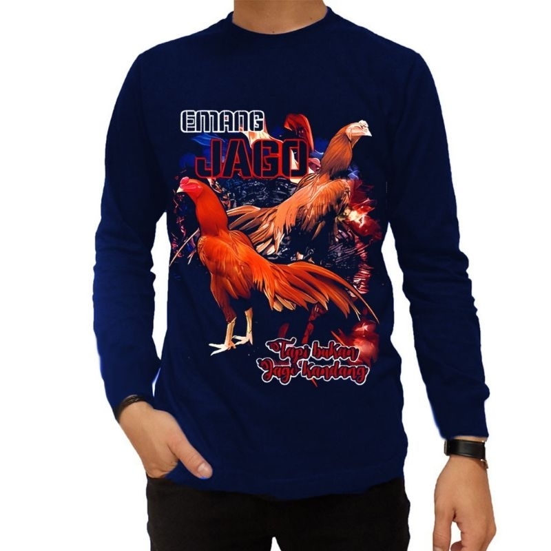 Kaos Distro Pria Lengan Panjang Ayam Jago Petarung Keren Terbaru Baju Pria Kekinian Termurah Terlari