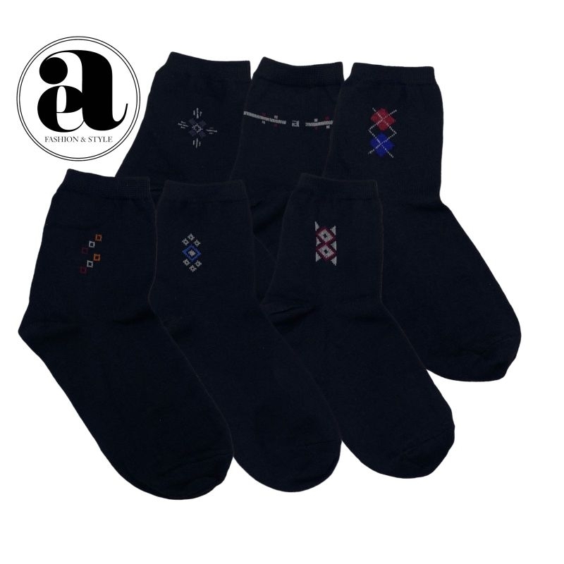 kaos kaki panjang kantoran 3/4 /kaos kaki casual stiker kuning