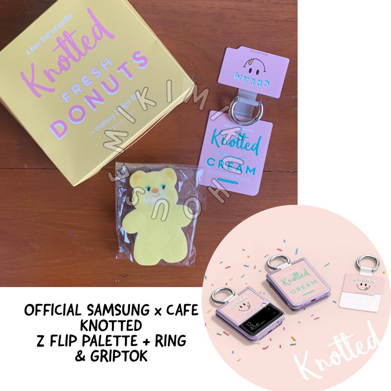 READY STOCK Z FLIP 4 3 KNOTTED COLLAB PALETTE RING GRIPTOK STRAP COVER Z FLIP4 ZFLIP3 SAMSUNG GALAXY
