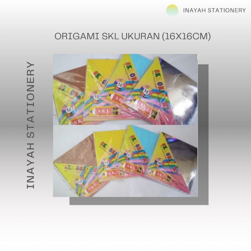 

SKL ORIGAMI BESAR MEREK SKL UKURAN 16X16CM 1SET ISI 50LEMBAR Kertas Mainan Toys