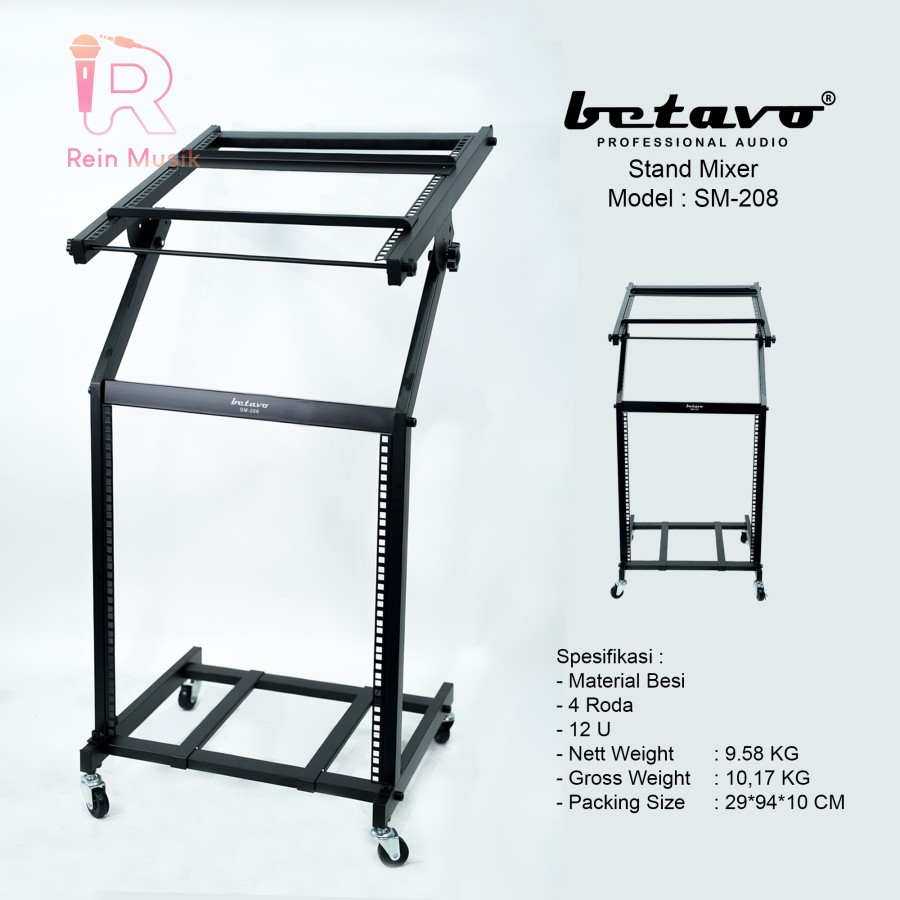 Rak Mixer Audio Betavo SM-208 / SM208 Profesional Stand Mixer Full Besi