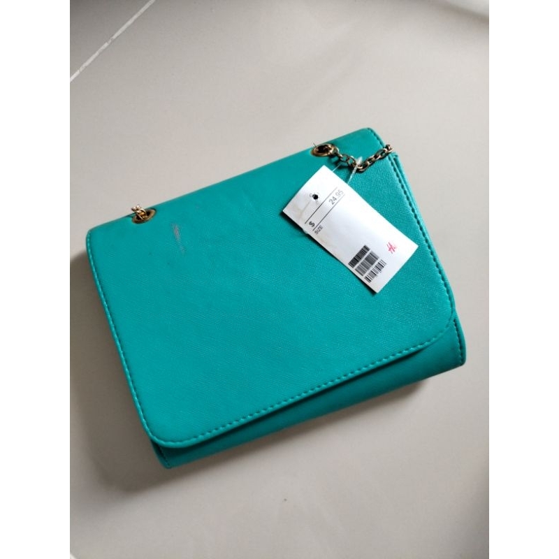 Tas H&M hijau - sling bag - tas selempang wanita