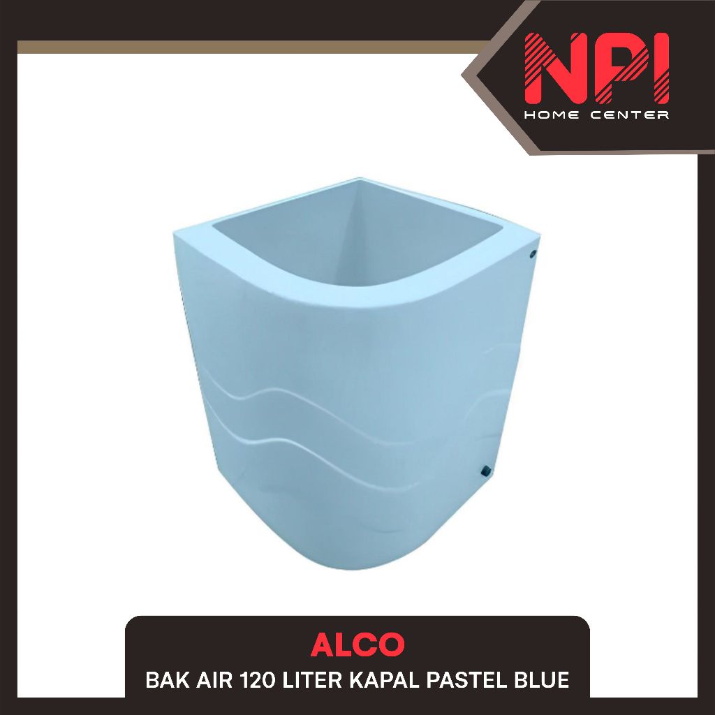 Alco - Bak Air Mandi Sudut Luxury Fiber Glass 120 Liter 120L Pastel Blue
