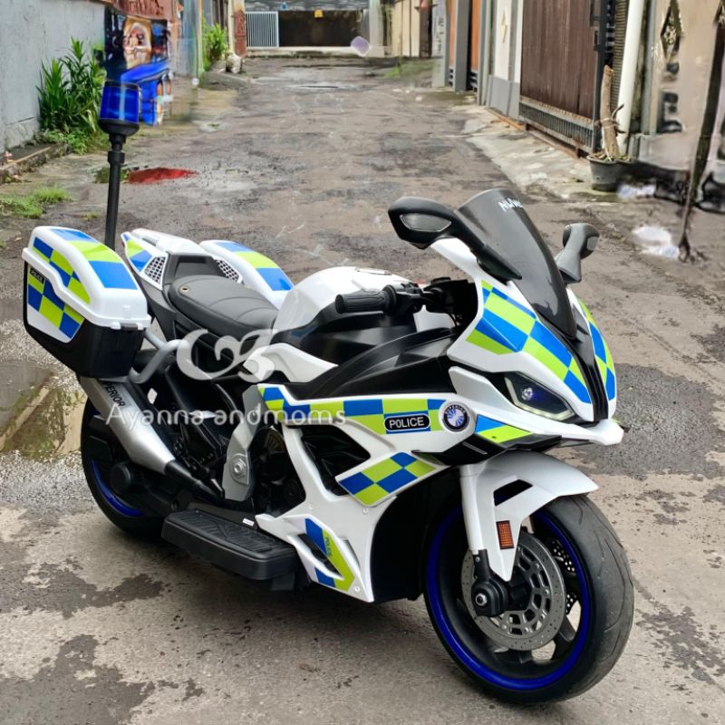 Mainan anak motor polisi aki Nuwa 02 18volt