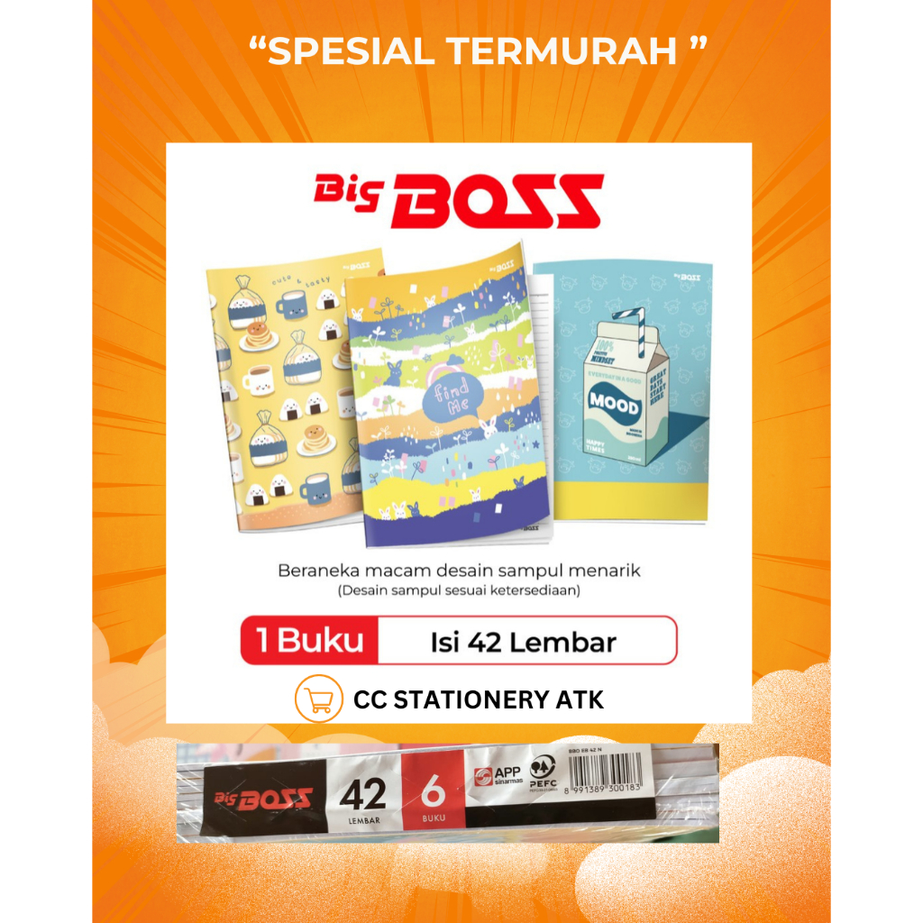 

Buku Tulis BIGBOSS Sidu 42 Lembar PAK / Buku Tulis BIGBOSS 42 Lembar 6 pcs/ Buku Tulis Murah