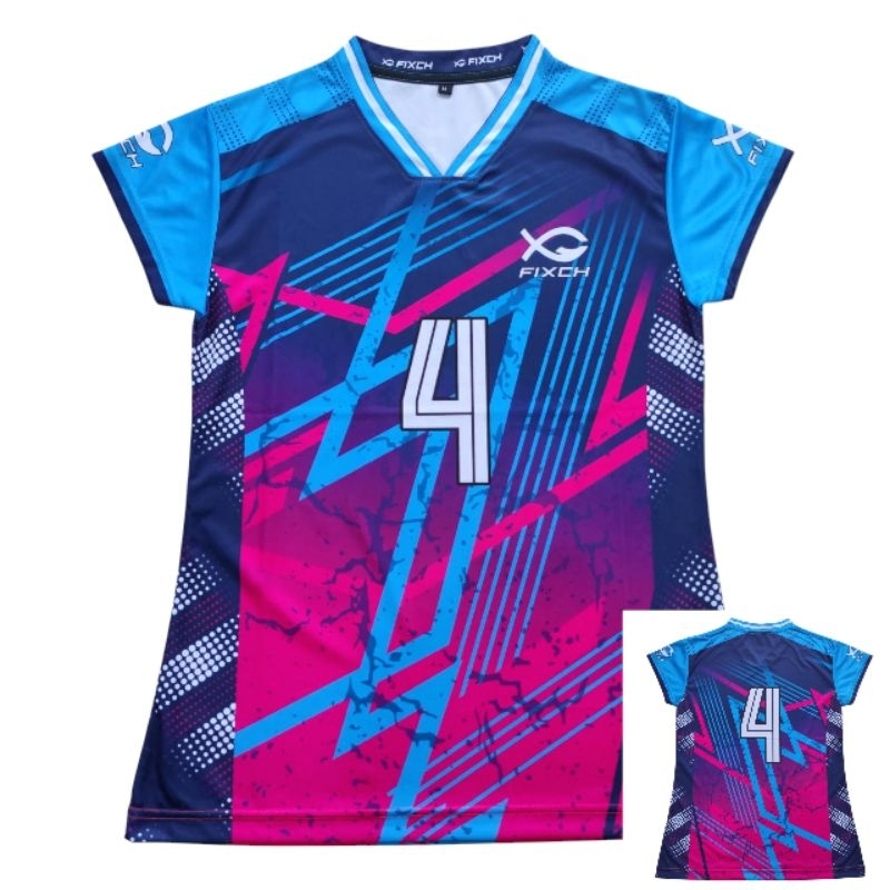 RB JERSEY VOLI WANITA FULL PRINTING KAOS VOLLY CEWE / ATASAN VOLLEYBALL