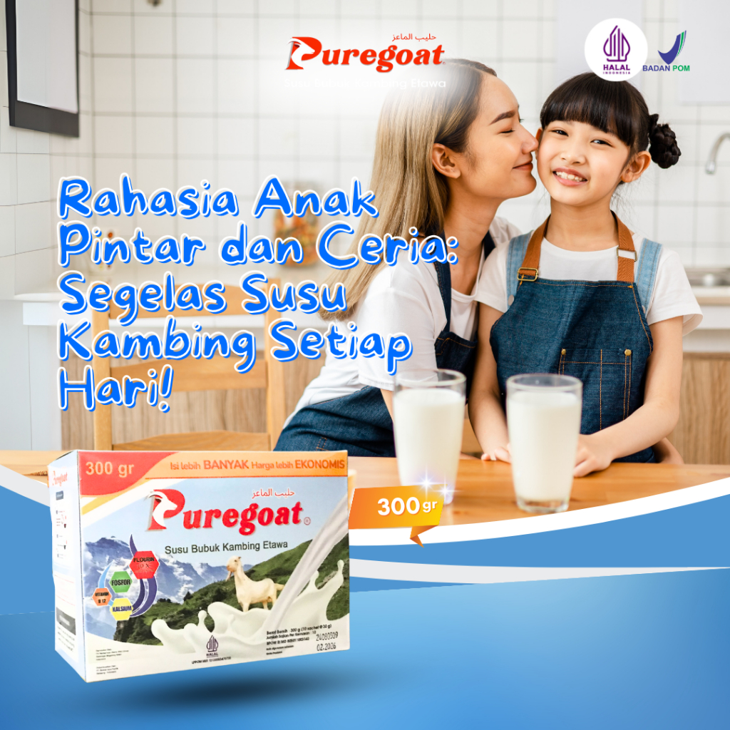 

Puregoat - Susu Kambing Bubuk Etawa Gula Aren Murni - Paket 3 Box