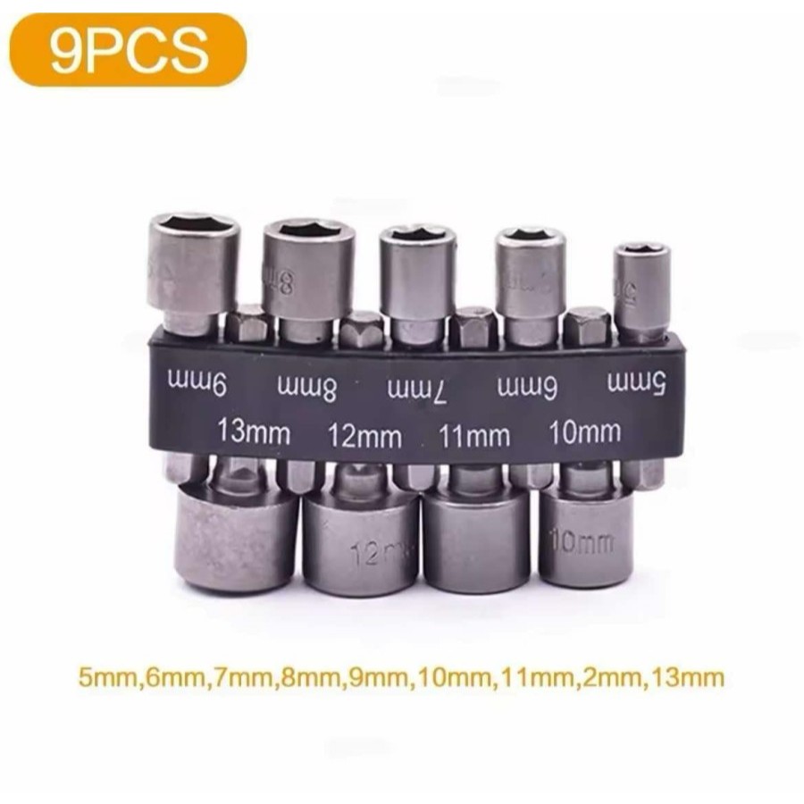 Kunci Shock Drilling Hex Nut Mata Roofing Hex Socket Set Kunci Sok Mobil Motor