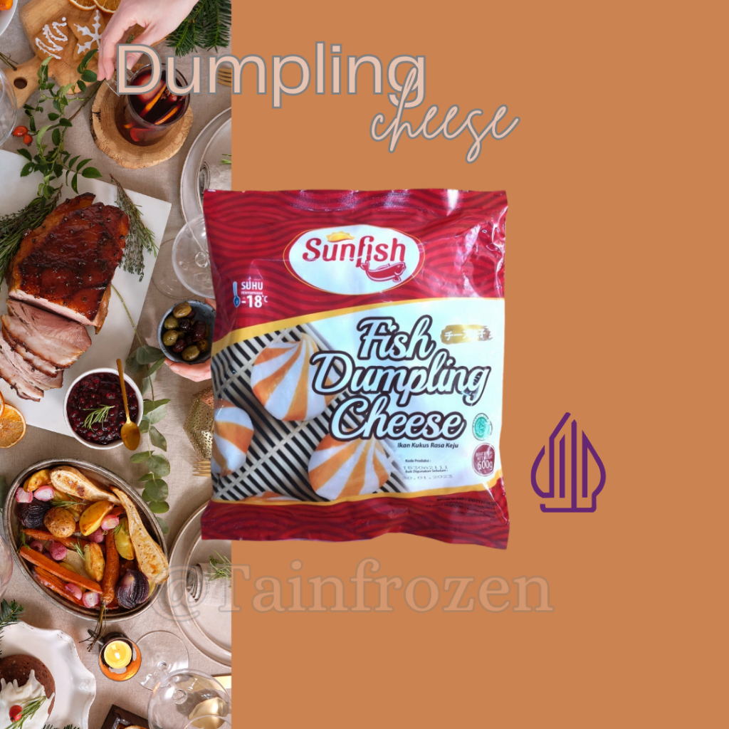 

SUNFISH dumpling keju / baso isi keju / frozen food 500g Ikan Kukus Rasa Keju