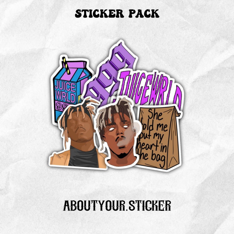 

STICKER PACK JUICE WRLD VOL 5 isi 6pcs