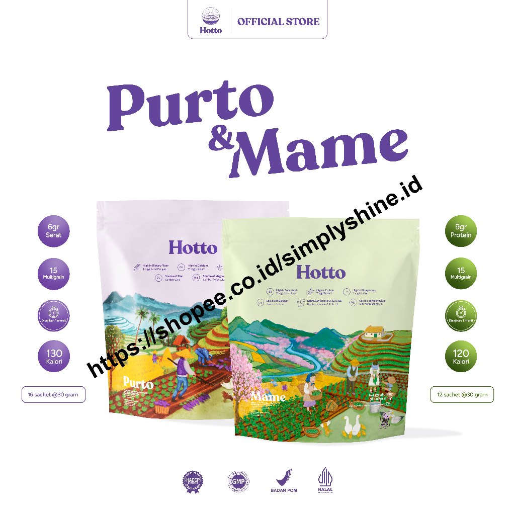 

Hotto Purto (16 sachet) & Hotto Mame (12 sachet) Pengiriman Instant Khusus Batam