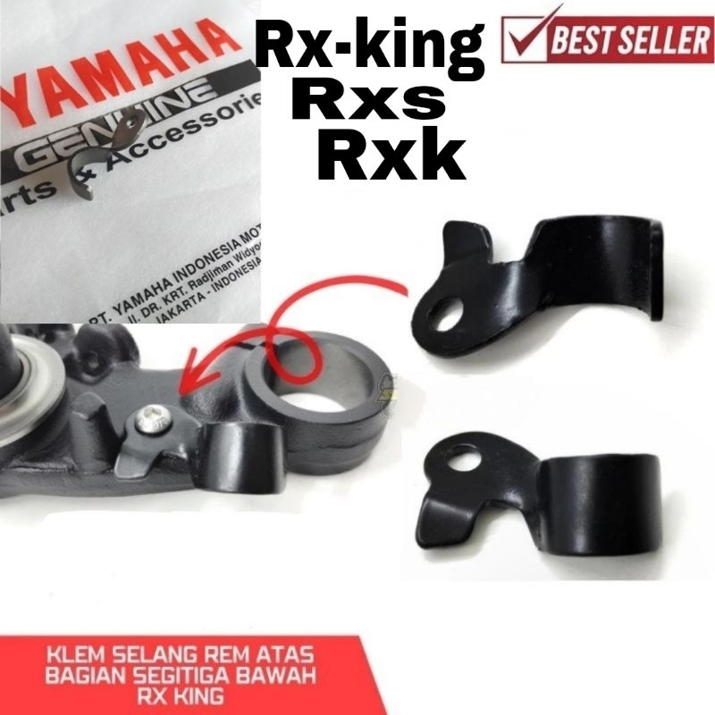 Klem selang rem atas segitiga bawah rx king rxs rxking rxk - dudukan kabel rem depan motor Original