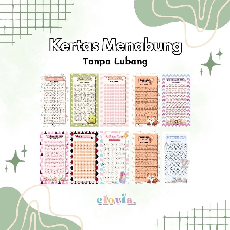 

[1 lembar] Template Kertas Menabung Tebal NON LUBANG