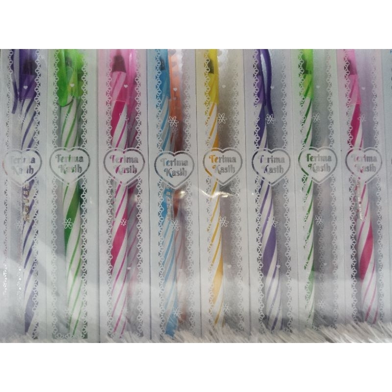 

Pulpen ulir warna warni kemas mika isi 100pcs