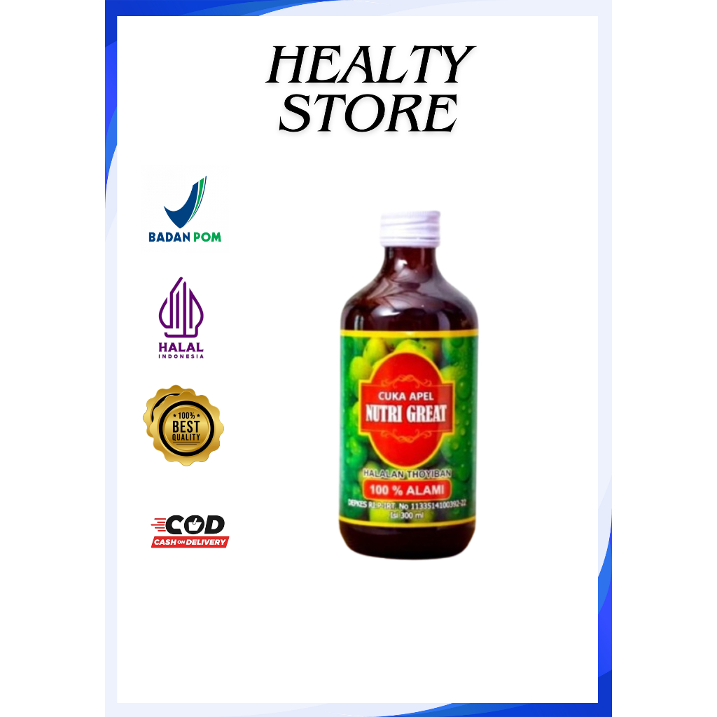 

Cuka Apel NUTRI GREAT 100% Alami / Nutri Great 300ml Kemasan Terbaru - Cuka APEL NUTRI GREAT 300ml