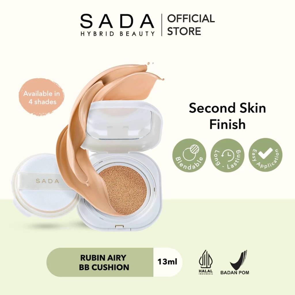 SADA HYBRID BEAUTY RUBIN AIRY BB CUSHION / SADA BB CUSHION 13GR VARIAN (LIGHT BEIGE, LIGHT NEUTRAL, 
