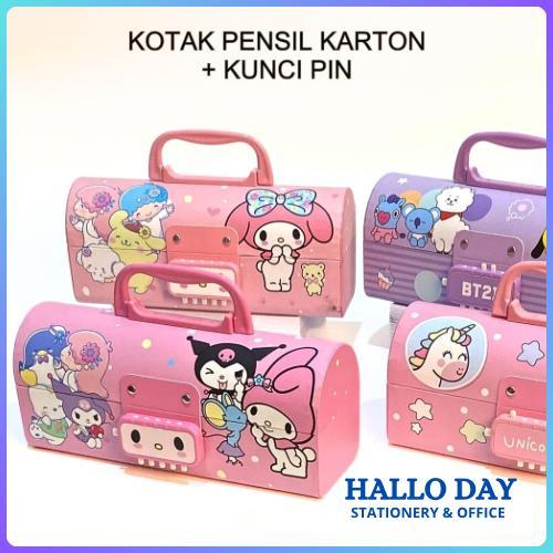 

HD Kotak Pensil Karton+Kunci Pin/Tempat Pensil/Pensil Case Locker