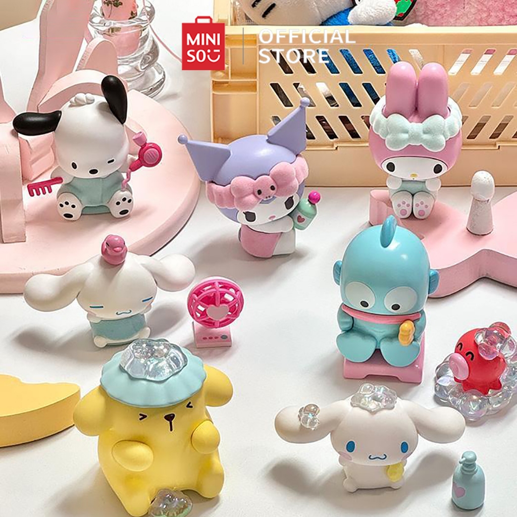 Miniso x Sanrio characters Collection Kotak Buta Blind Box Bathing Time Surprise Box Figure