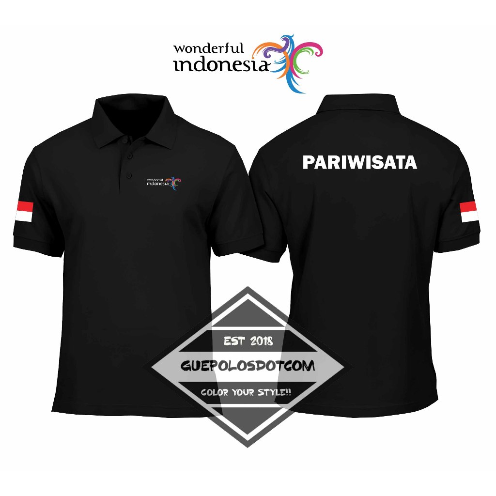 POLOSHIRT PARIWISATA WONDERFUL INDONESIA - Baju Berkerah Pariwisata Wonderful Indonesia - POLO BERKE