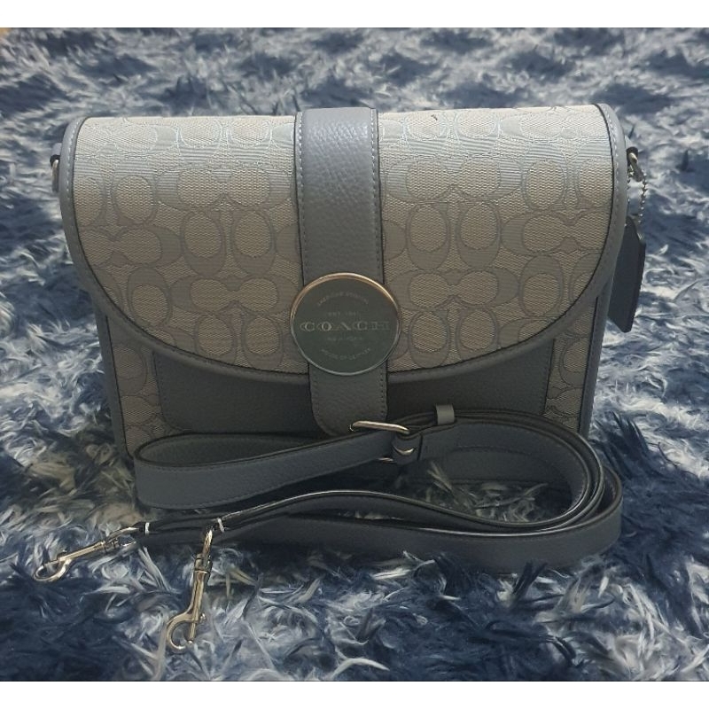 Tas coach lonnie crossbody signature blue original authentic 100%