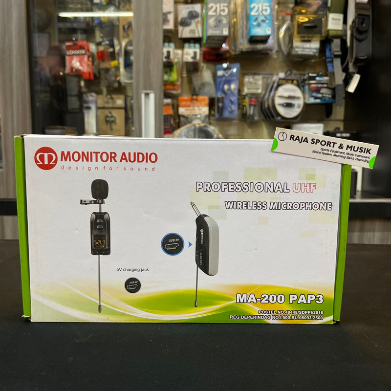 MIC WIRELESS CLIP ON MONITOR AUDIO MA 200 PAP3 ORIGINAL MICROPHONE CLIPON