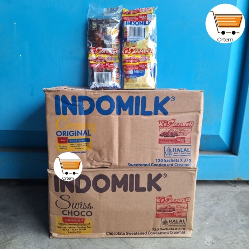 INDOMILK KENTAL MANIS SACHET | 1 DUS | 20 PAK | 37 GRAM | CREAMY ORIGINAL | SWISS CHOCO