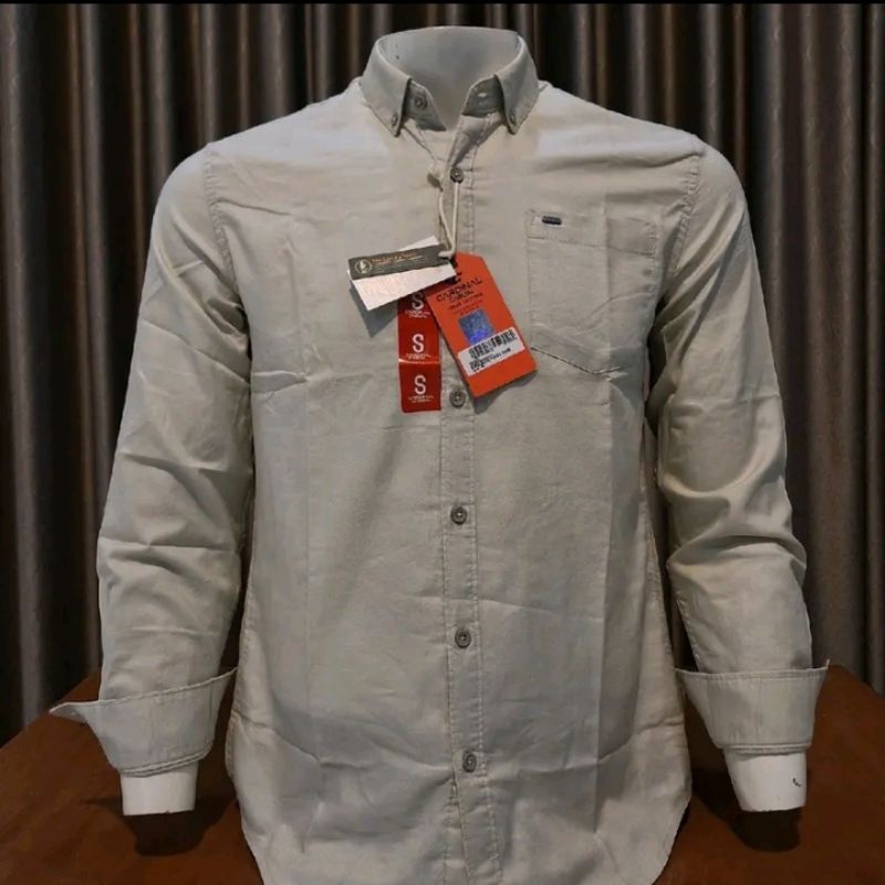 KEMEJA PRIA CARDINAL JEANS SLIMFIT WARNA CREAM