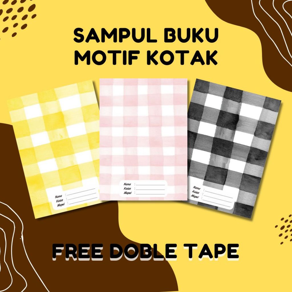

SAMPUL BUKU TULIS CUSTOM NAMA, KELAS DAN MAPEL SIDU CAMPUS BIGBOSS MOTIF KOTAK (ISI 10 PCS) FREE DOBLE TAPE