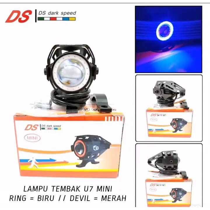 LAMPU TEMBAK/LAMPU SENJA LED U7 BESAR CREE 4D LENSA TRANSF0RMER SINAR PROJIE HID BLUE