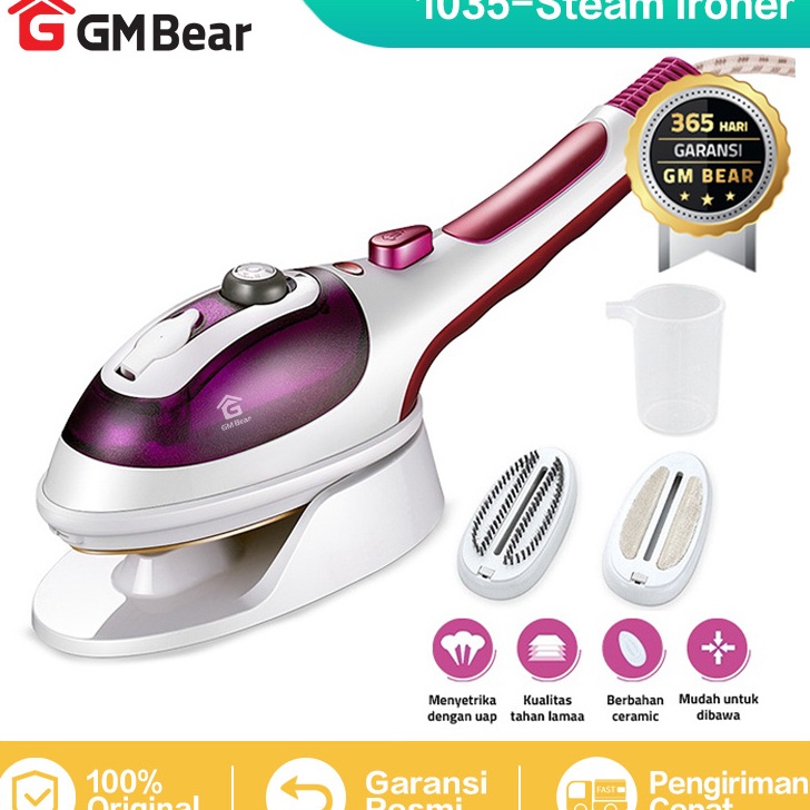 GM Bear GM Bear Setrika Uap Low Watt 135  Setrika Baju Gosokan Uap Clothes Steamer Iron