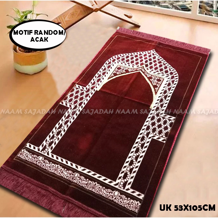 Sajadah Turki Bulu Ukuran 110x55cm Lembut Tebal Premium Turkey