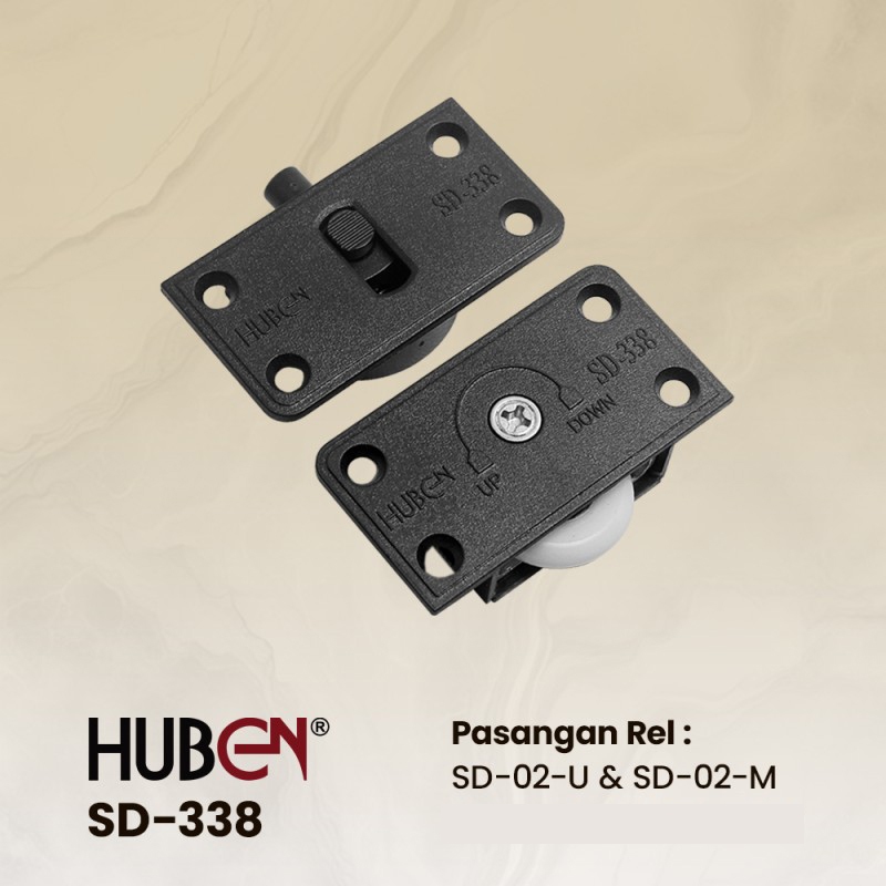 RODA PINTU LEMARI SLIDING HUBEN SD 338|RODA PINTU GESER HUBEN SD338