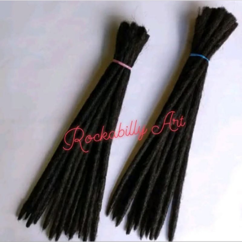 Rambut Gimbal Sintetis 1 Lusin/12 Batang warna hitam