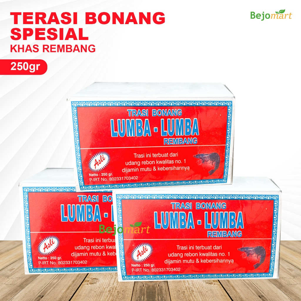

Terasi Bonang Asli Enak Super 250 Gram Cap Lumba Lumba