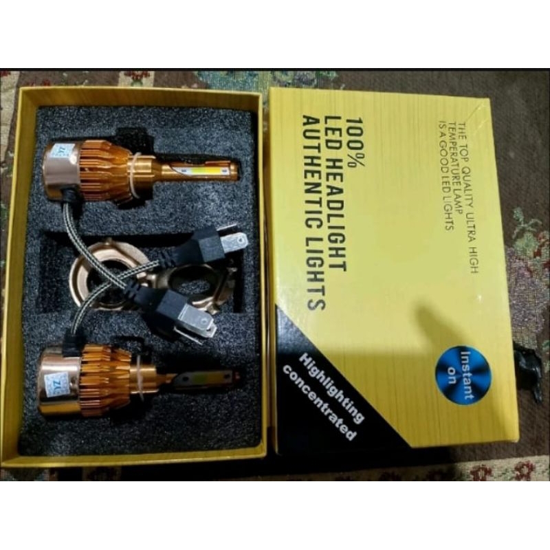 LED H4 LAMPU MOBIL 2 WARNA PUTIH KUNING
