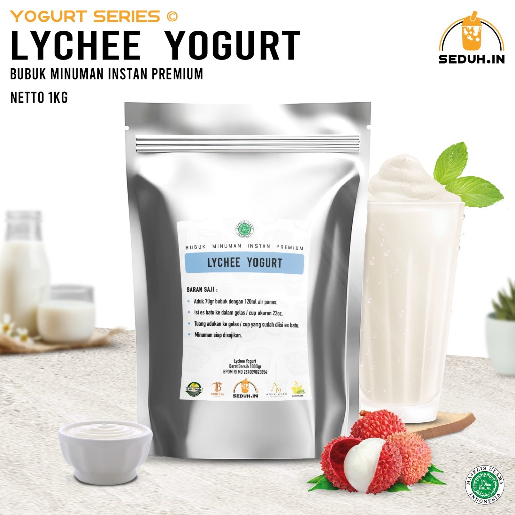 

Yogurt Lychee 1KG / Bubuk Minuman Premium