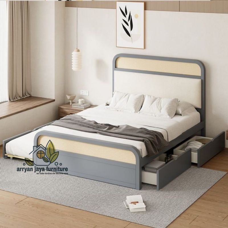 tempat tidur anak 2 susun, ranjang anak laci