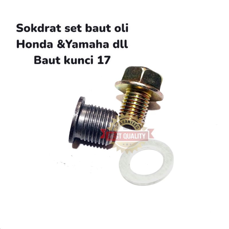 sok drat m16xm12 baut oli Honda dll baut 17