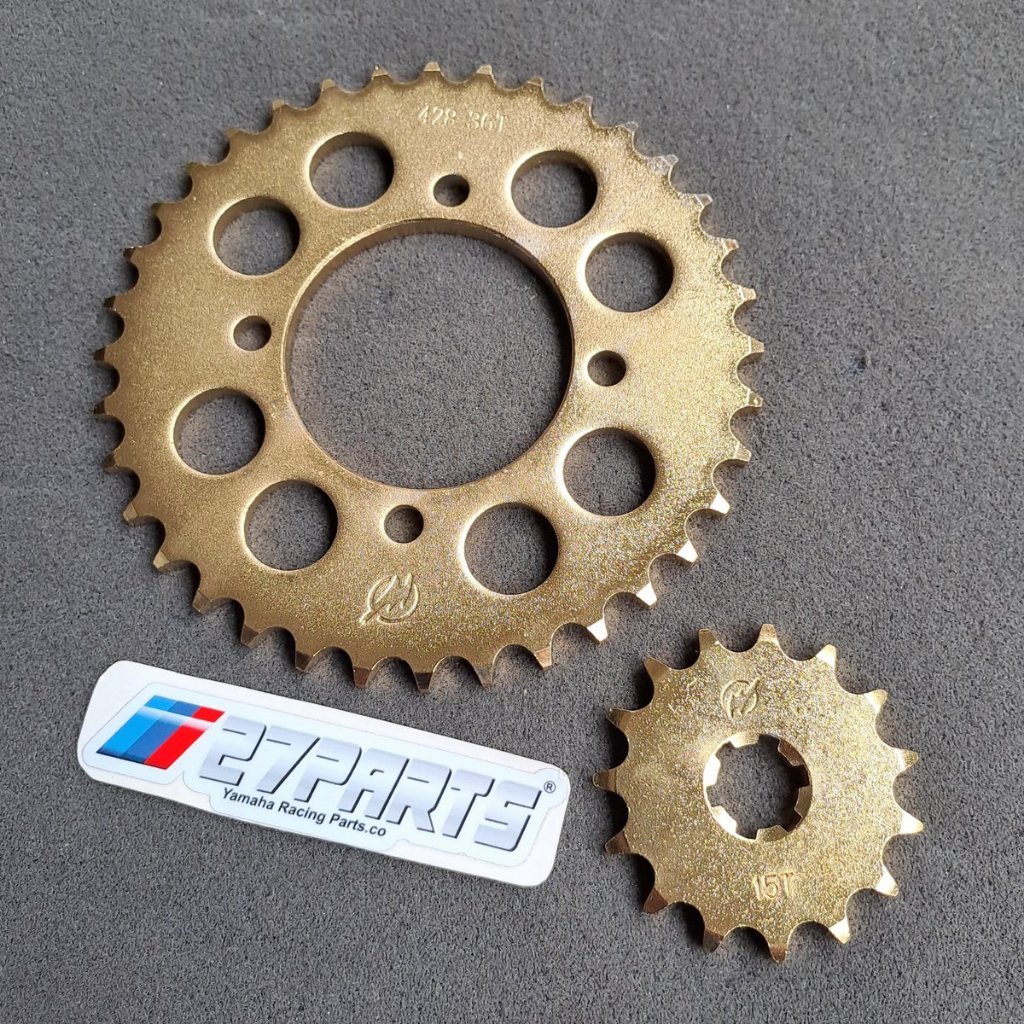 GEAR SET RX KING GOLD DEPAN BELAKANG (SATUAN) GIR SET RX KING GEAR DEPAN RX KING GEAR BELAKANG RX KI