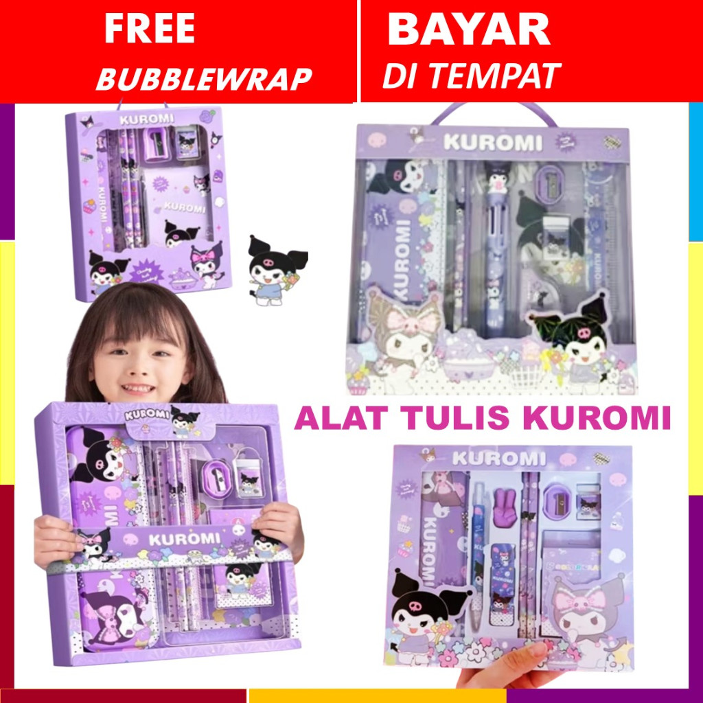 tepak pensil kuromi kotak pensil sanrio tempat pensil wadah pensil lucu imut cute anak perempuan cew