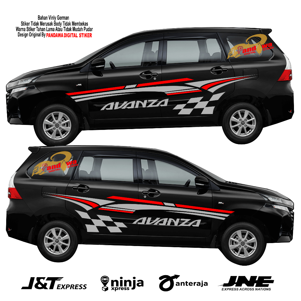 Sticker Mobil Avanza List Cutting Sticker Mobil Custom Terbaru Sticker Mobil Avanza Sigra veloz dll