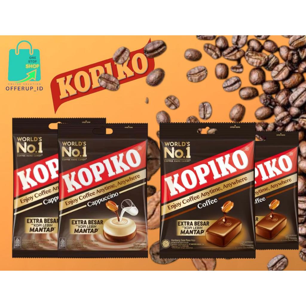 

KOPIKO Permen Rasa Kopi Kemasan Bag 175gr Rasa Cappuccino & Coffee