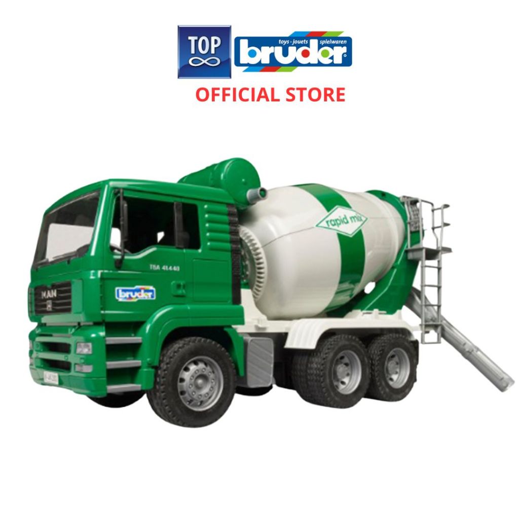 Bruder 2739 MAN TGA Cement - Mainan Miniatur Truk Molen Pengaduk Semen