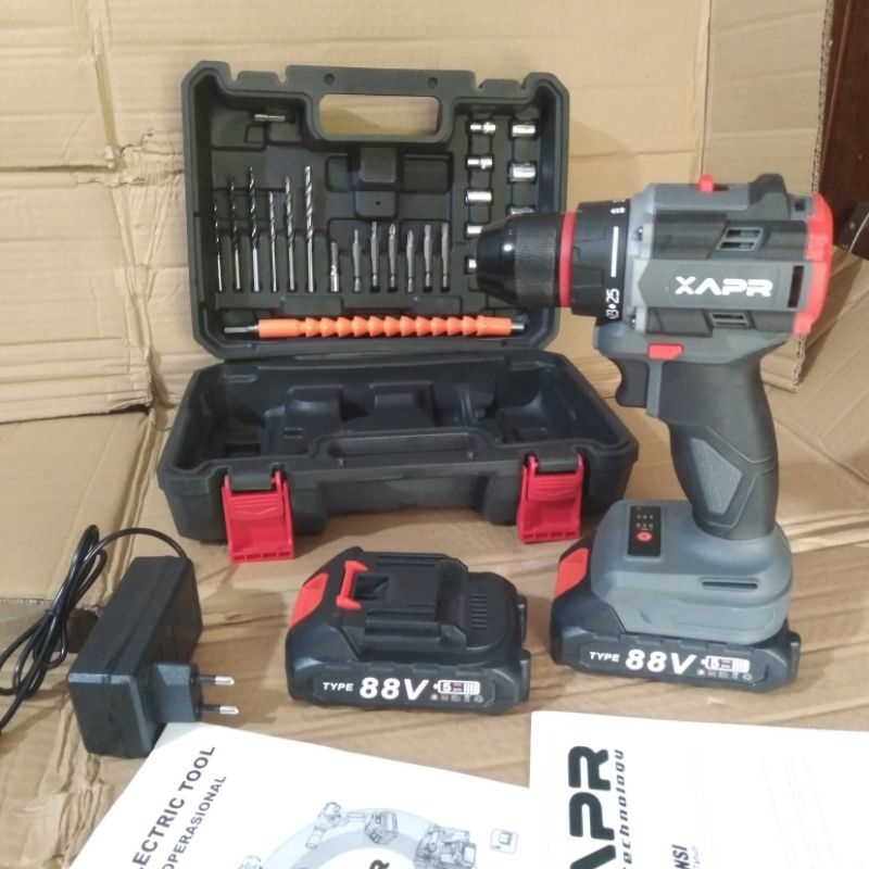 Mesin Bor Cordless batrai APR brushless ap21+ batrai LXT