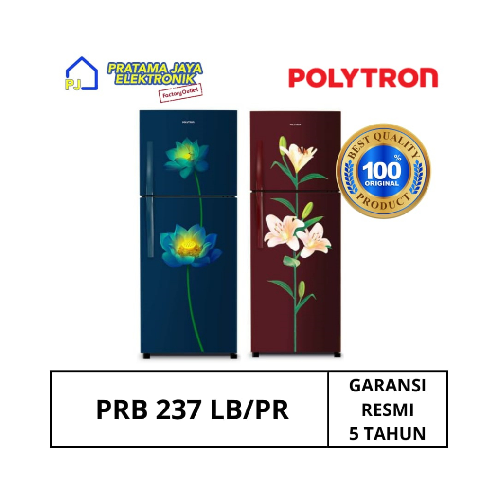 KULKAS POLYTRON 2 PINTU 230 LITER PRB 237 LB/PR