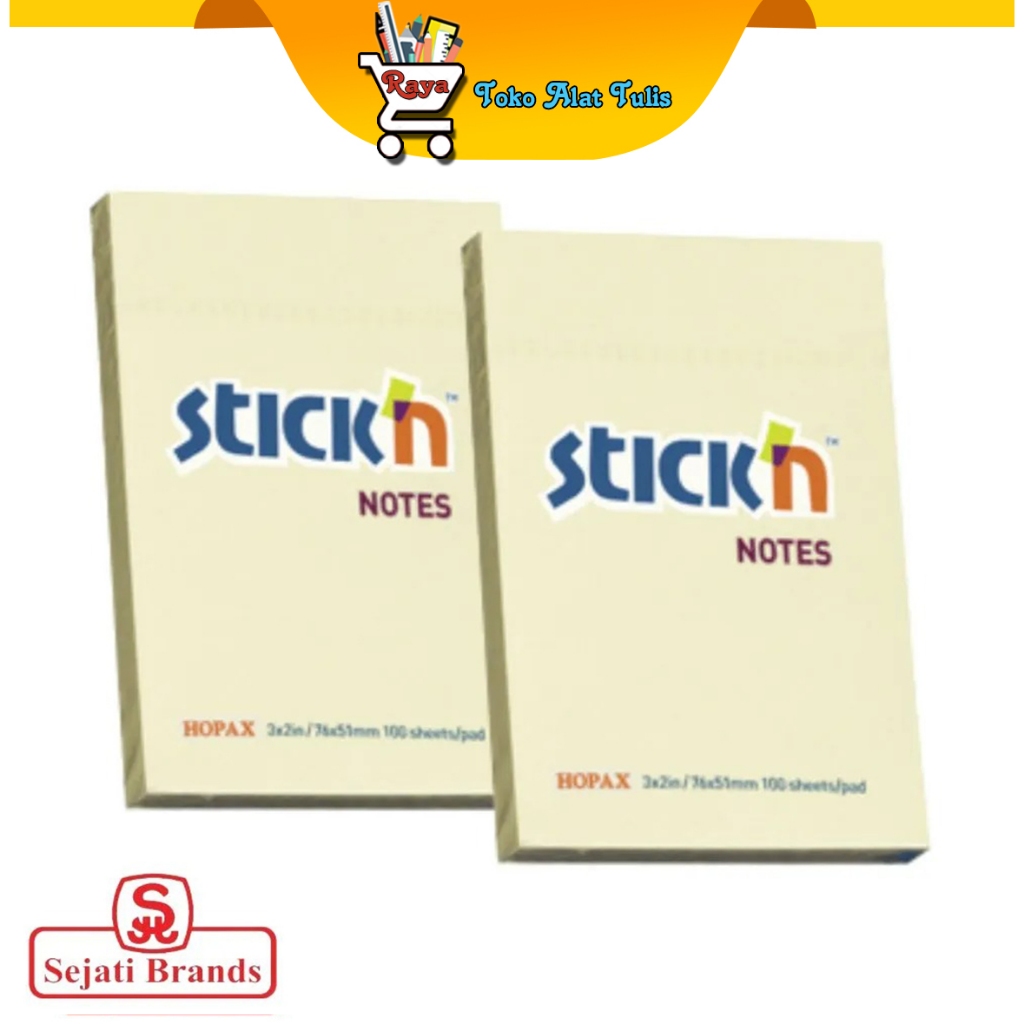 

Sticky'n Regular Stiky Notes 21006 Pastel Yellow 3×2
