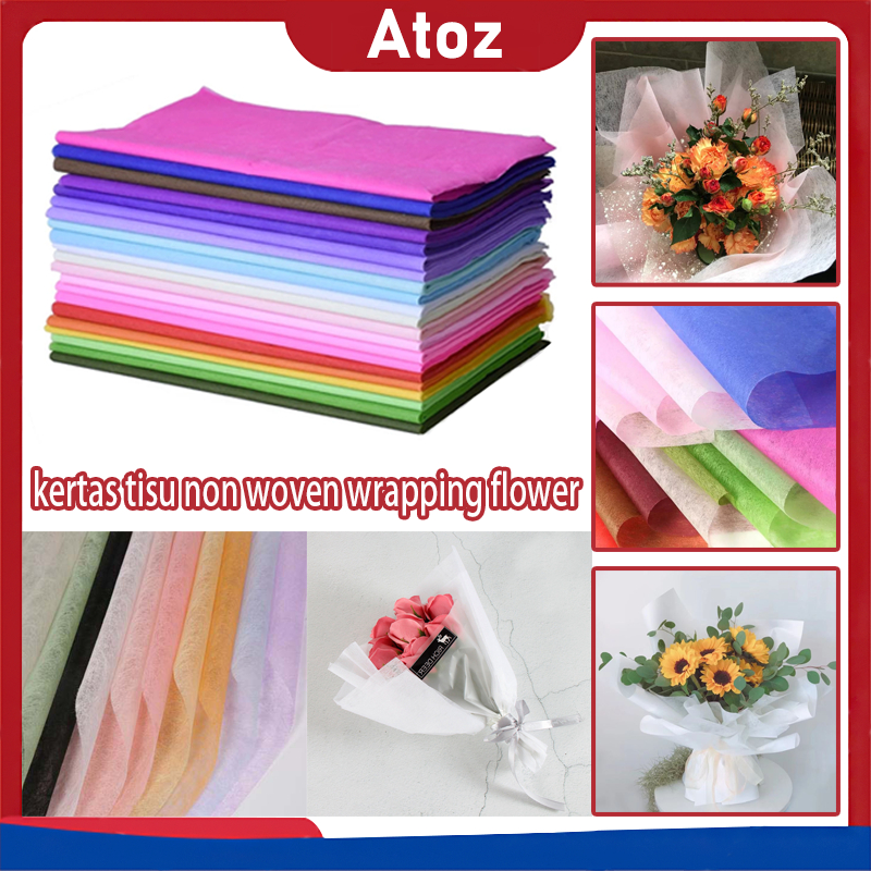 

tissue non woven flower/kertas tisu non woven wrapping flower/kertas bunga cotton paper tissue