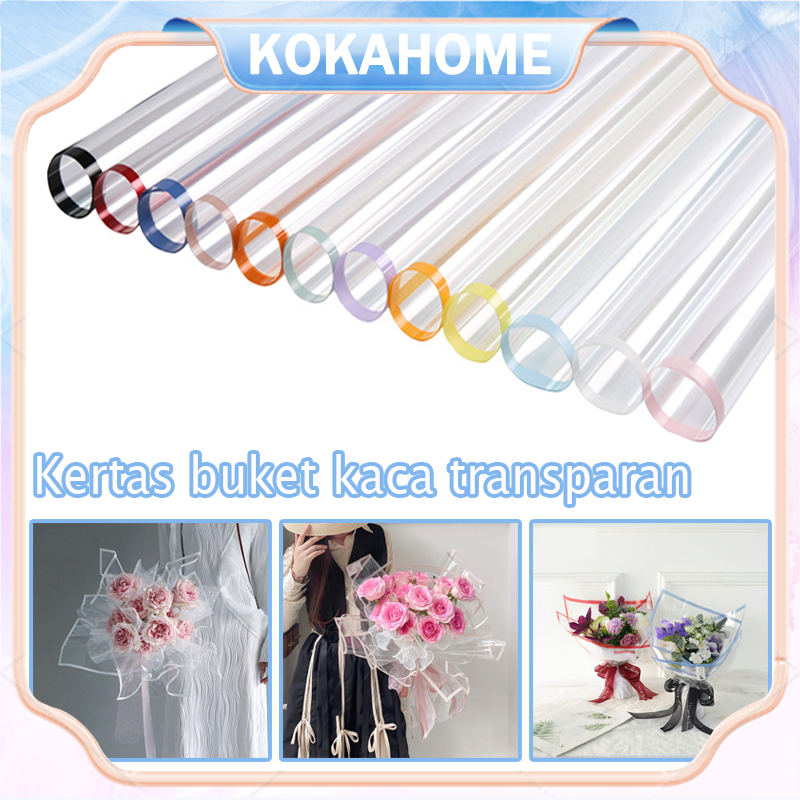 

Kertas buket kaca transparan / wrapping paper / cellophane