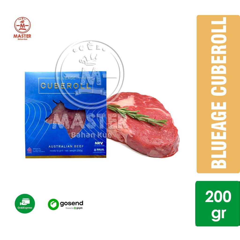 

Beef Cuberoll Steak BLUEAGE AUS Halal Australian 200gr [KHUSUS INSTANT]